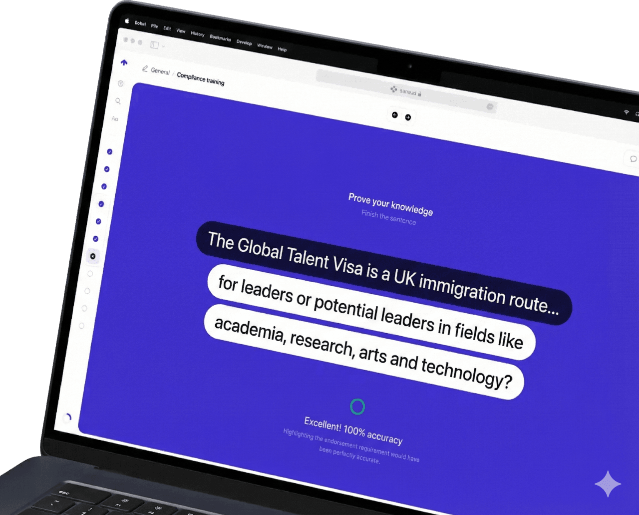 Professional preparing a UK Global Talent visa application